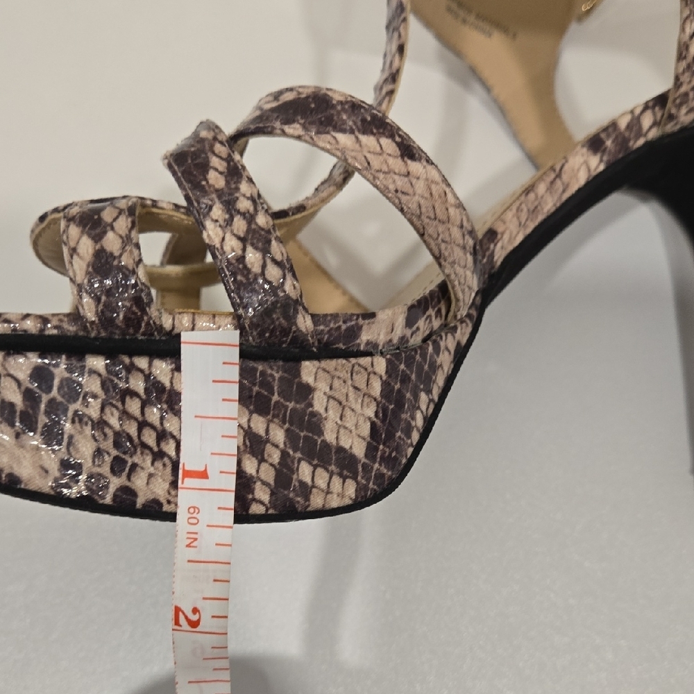 BCBGeneration Snakeskin Strappy Heels **NWOT** - Picture 4 of 9